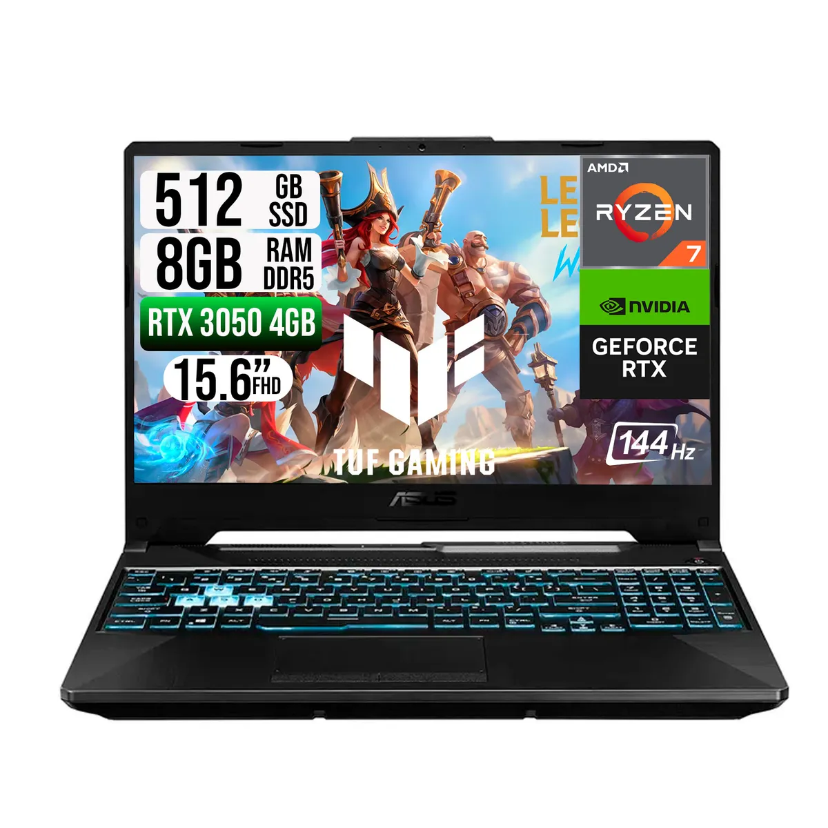 ASUS TUF A15 - RYZEN 7 RYZEN 7 7445HS + GEFORCE RTX 3050 4GB - Imagen 2