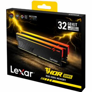 KIT RAM DDR5 32GB LEXAR THOR Z RGB 6000MTS XMP/EXPO (2 MODULOS DE16 GB)