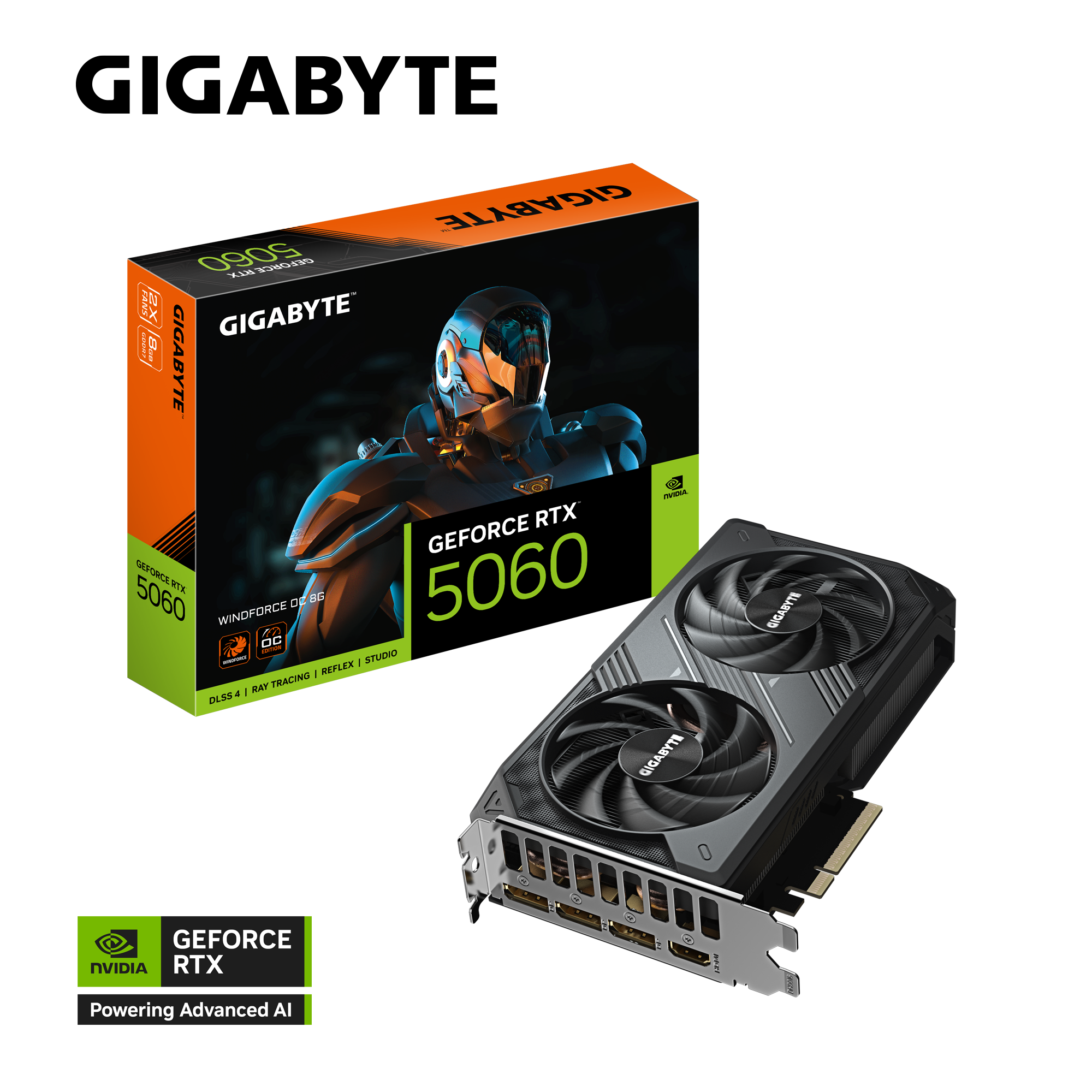 GIGABYTE RTX 5060 8GB WINDFORCE 2 FAN