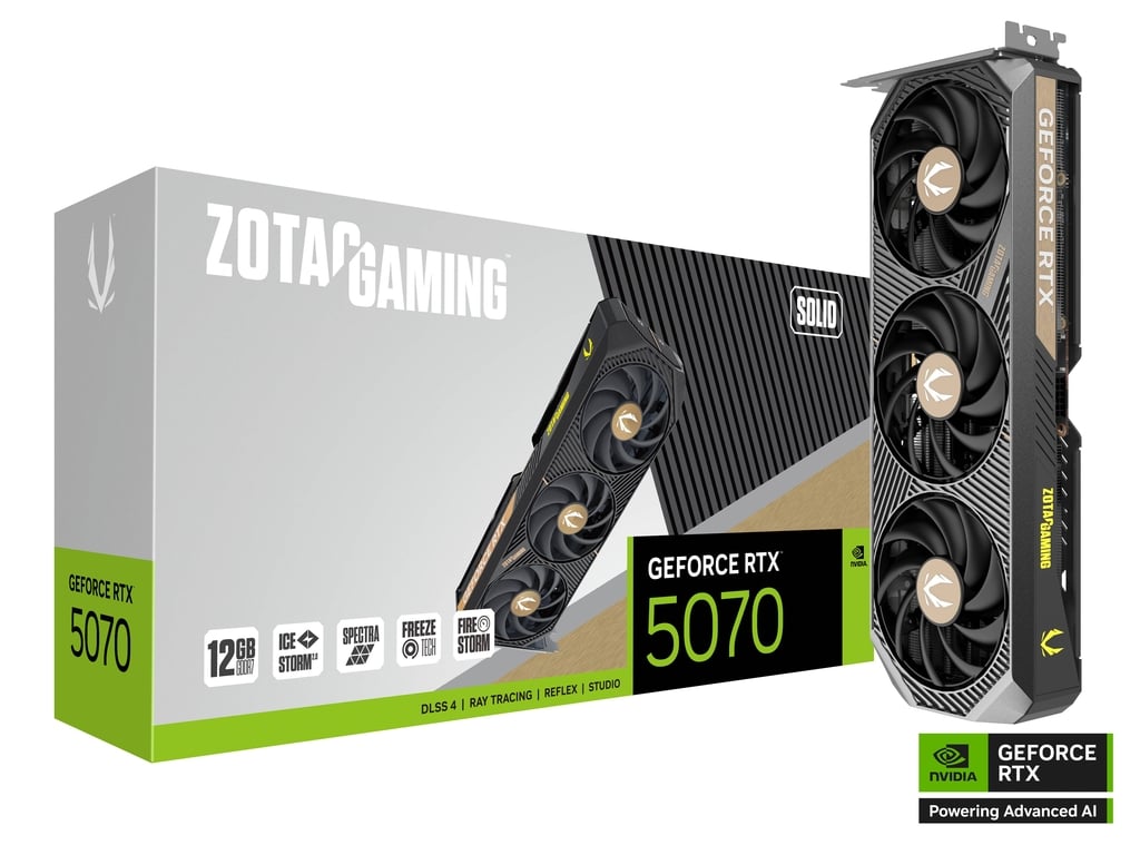 ZOTAC RTX 5070 12GB SOLID 3X OC 3FAN